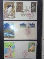 Japan Sammlung der FDCs in 6 Bindern auf selbstgestalteten Seiten #MA095