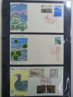 Japan Sammlung der FDCs in 6 Bindern auf selbstgestalteten Seiten #MA095