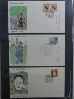 Japan Sammlung der FDCs in 6 Bindern auf selbstgestalteten Seiten #MA095