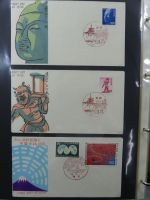 Japan Sammlung der FDCs in 6 Bindern auf selbstgestalteten Seiten #MA095