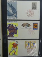Japan Sammlung der FDCs in 6 Bindern auf selbstgestalteten Seiten #MA095