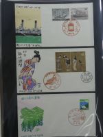 Japan Sammlung der FDCs in 6 Bindern auf selbstgestalteten Seiten #MA095