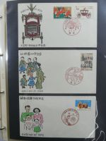 Japan Sammlung der FDCs in 6 Bindern auf selbstgestalteten Seiten #MA095