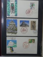 Japan Sammlung der FDCs in 6 Bindern auf selbstgestalteten Seiten #MA095