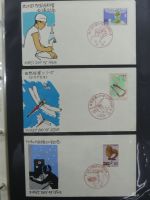 Japan Sammlung der FDCs in 6 Bindern auf selbstgestalteten Seiten #MA095