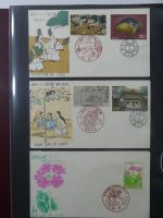 Japan Sammlung der FDCs in 6 Bindern auf selbstgestalteten Seiten #MA095