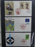 Japan Sammlung der FDCs in 6 Bindern auf selbstgestalteten Seiten #MA095