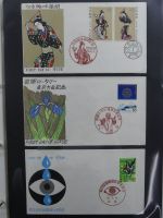 Japan Sammlung der FDCs in 6 Bindern auf selbstgestalteten Seiten #MA095