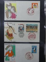 Japan Sammlung der FDCs in 6 Bindern auf selbstgestalteten Seiten #MA095