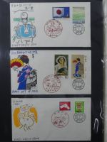 Japan Sammlung der FDCs in 6 Bindern auf selbstgestalteten Seiten #MA095