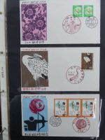 Japan Sammlung der FDCs in 6 Bindern auf selbstgestalteten Seiten #MA095