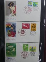 Japan Sammlung der FDCs in 6 Bindern auf selbstgestalteten Seiten #MA095