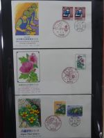 Japan Sammlung der FDCs in 6 Bindern auf selbstgestalteten Seiten #MA095