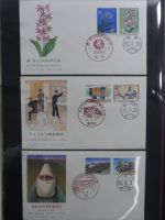 Japan Sammlung der FDCs in 6 Bindern auf selbstgestalteten Seiten #MA095