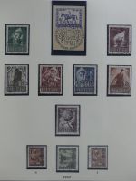 Österreich ab 1945 anfangs gestempelt, später ** im Lindner Vordruck #MA173