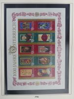 Österreich ab 1945 anfangs gestempelt, später ** im Lindner Vordruck #MA173