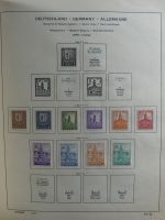 SBZ/DDR gestempelt und mit Falz besammelt im Schaubek-Album #MA204