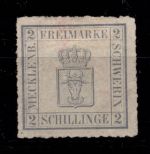 Mecklenburg Schwerin 6 b ohne Gummi signiert #DBA84