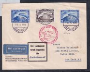 Deutsches Reich 438, 439 auf Brief Zeppelinpost #DBT21