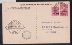 Deutsches Reich auf Postkarte Zeppelinpost #DBT22