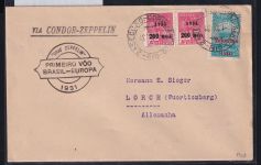 Deutsches Reich auf Brief Zeppelinpost #DBT23