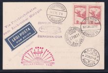 Deutsches Reich auf Postkarte Zeppelinpost #DBT25