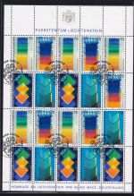 Liechtenstein 1167-1170 gestempelt ZD-Bogen mit ESST #OM914