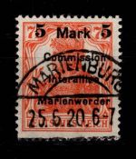 Dt. Abstimmungsgeb. Marienwerder 25 B I a gestempelt gepr Hochstädter BPP #DCF61