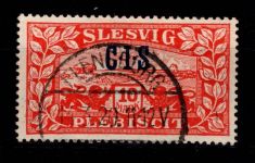 Dt. Abstimmungsgeb. Schleswig Dienst 14 gestempelt gepr Hochstädter BPP #DCF73