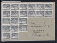 Berlin 140 auf Brief als Mehrfachfrankatur im 6er + 10er Block #DCG32