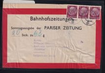 Deutsches Reich 520 waagerechter 3er Streifen Feldpost Bahnhofszeitung #DCG44