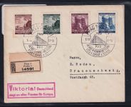Böhmen und Mähren 75-78 auf Brief Sonderstempel Prag 1 #DBS55