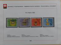 Schweiz ordentlich aufgezogene PTT-Karten in 6 Alben #MA289