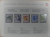 Schweiz ordentlich aufgezogene PTT-Karten in 6 Alben #MA289