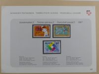 Schweiz ordentlich aufgezogene PTT-Karten in 6 Alben #MA289