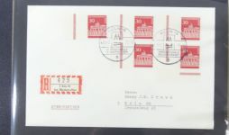 Berlin Bedarfsbriefe mit Zusammendrucken auf selbstgestalteten Seiten #MA321