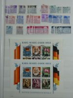 DDR Sammlungsartiges Lager mit Marx Blöcken in 2 Einsteckalben #MA326