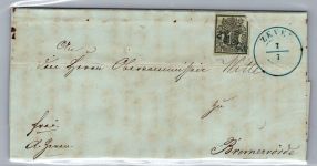 Hannover 2 a auf Brief als Einzelfrankatur #DCA69