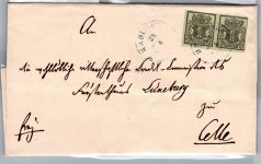 Hannover 2 auf Brief als Mehrfachfrankatur als Paar #DCA74