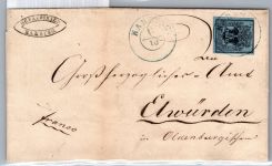 Hannover 4 auf Brief als Einzelfrankatur #DCA76