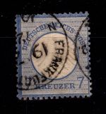 Deutsches Reich 10 gestempelt K 1 Frankfurt, tief geprüft Brugger BPP #DBZ11