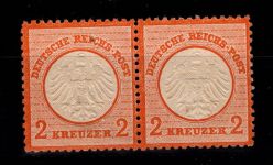 Deutsches Reich 15 mit Falz als Paar #DBZ25