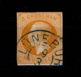 Hannover 16 gestempelt berührt, leicht erhöht signiert Schl #DBZ61