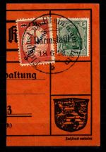 Deutsches Reich IV gestempelt auf Kartenausschnitt #DBY63