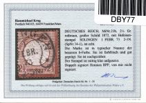 Deutsches Reich 21 b gestempelt Befund Krug BPP, Mängel #DBY77