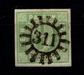 Bayern 5 a III gestempelt gMr 311 "Schwabach", geprüft Sem BPP #DCU70