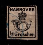 Hannover 17 gestempelt Mängel, angeschnitten #DCS25