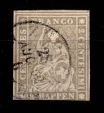 Schweiz 19 gestempelt leichte Mängel, angeschnitten #DCS35