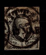 Sachsen 3 gestempelt Mängel, eingerissen #DCS46