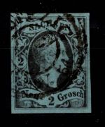 Sachsen 5 gestempelt tiefst signiert Krüger #DCS56